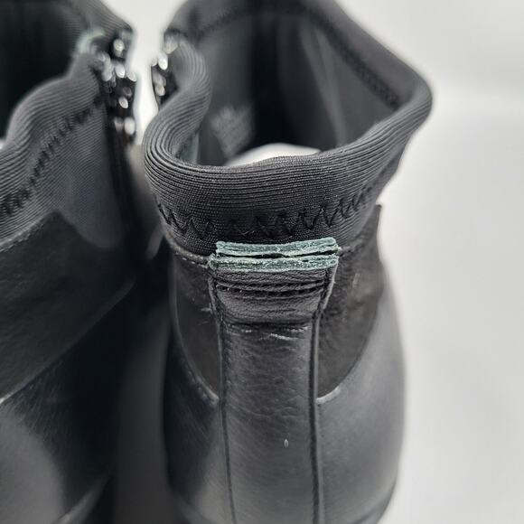 Nurture Women's Booties Boot Black Ankle Wedge Strch Zip Leather 6.5 M Read - Picture 10 of 11